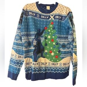 Budlight Ugly Christmas Sweater Adult Size Medium Dilly Dilly Funny Holiday Wear